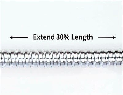 Quel est le rayon de courbure minimum d'un flexible de douche de grand diamètre ?